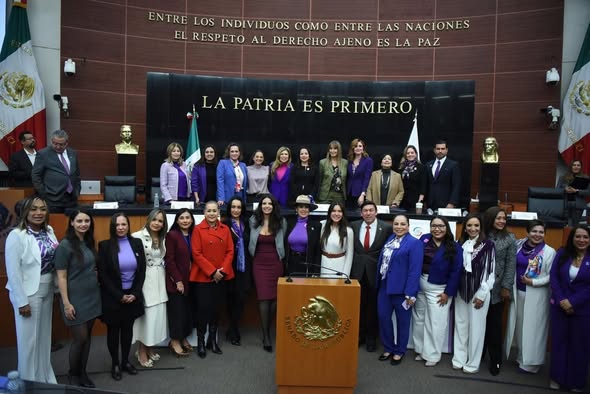 Firman acta constitutiva capítulo Tamaulipas la colectiva 50 + 1 en el Senado de la República.