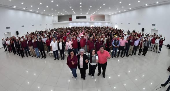 Olga Sosa Ruiz en Aldama realiza Asamblea Informativa en unidad con el pueblo